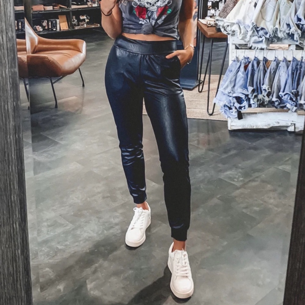 Commando Faux Leather Joggers